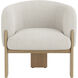 Trine Rustic Oak / Dove Cream Lounge Chair